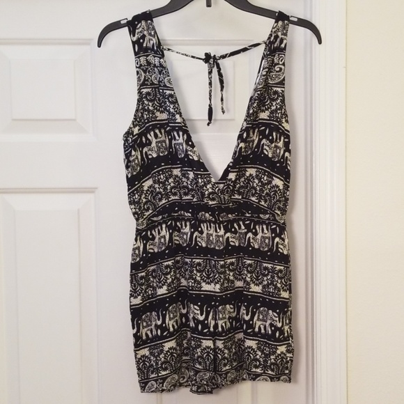 Papaya Elephant Pattern Romper M - Picture 2 of 8